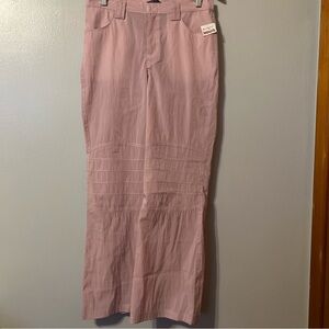 Silence‎ + Noise Straight Baggy Coated Y2K Pants Pink Womens Size 2 Small NWT